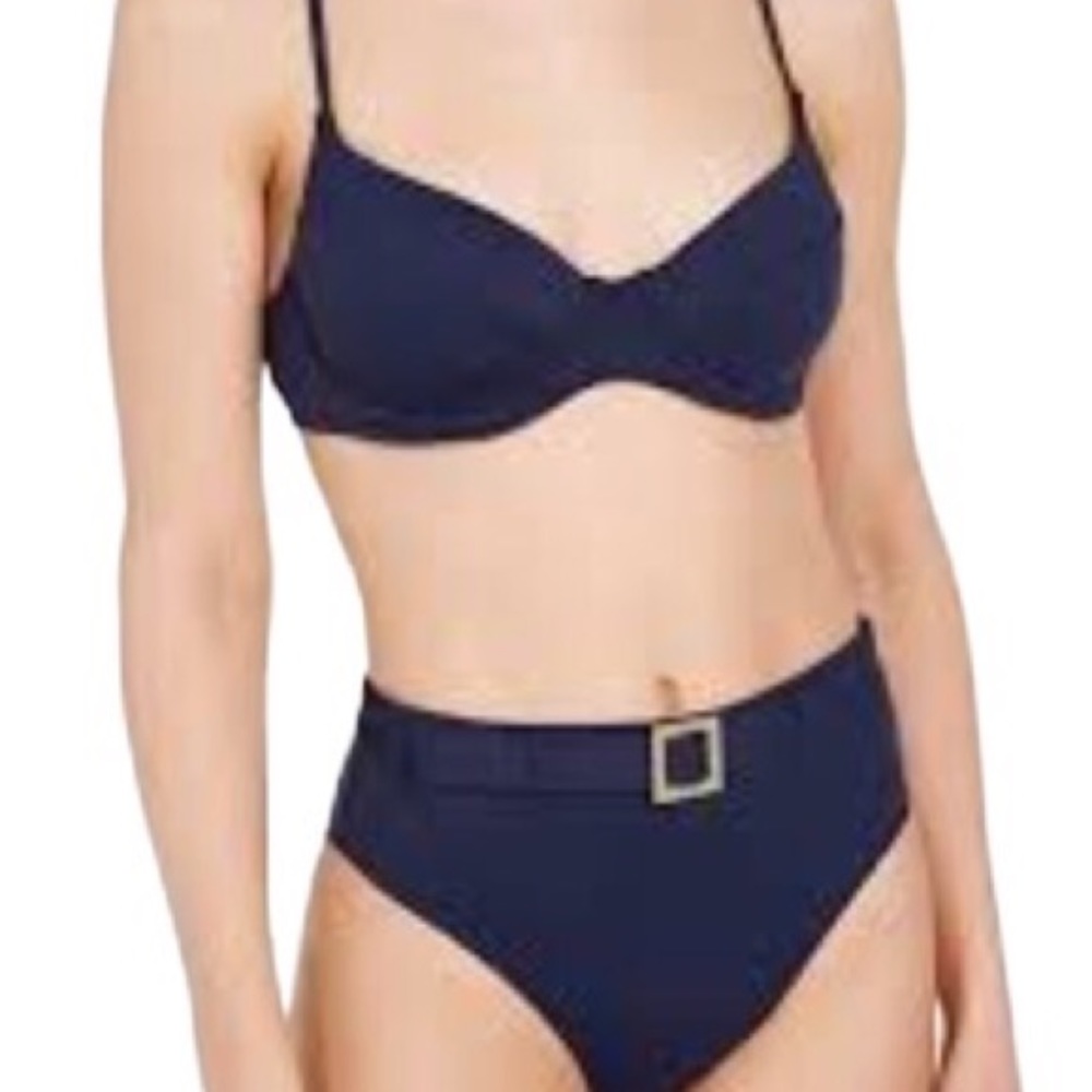 NEW WeWoreWhat Lydia top and Emily belted bottoms bikini set